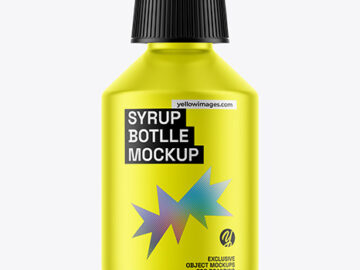 Metallized Syrup Bottle Mockup