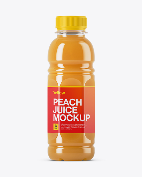 Peach Juice Bottle Mockup