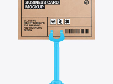 Kraft Business Card with Matte Holder Mockup