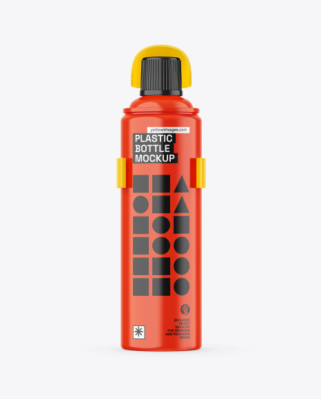 Glossy Fire Extinguisher Spray Mockup