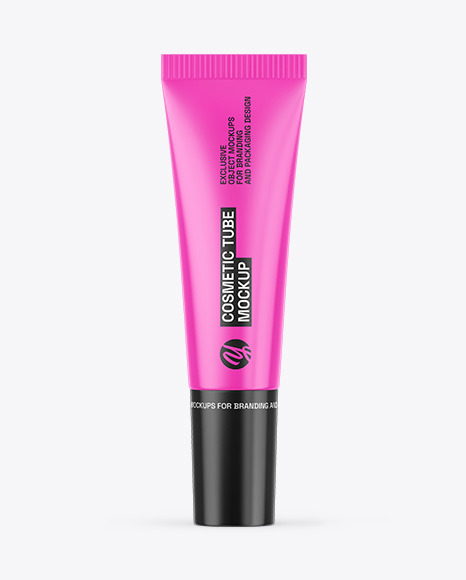 Glossy Cosmetic Tube Mockup