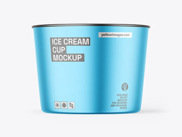 Metallized Ice Cream Cup Mockup