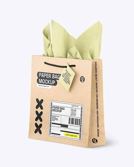 Kraft Paper Shopping Bag Mockup