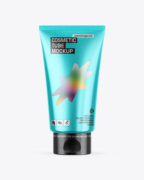 Metallic Cosmetic Tube Mockup