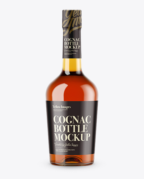 Cognac Bottle Mockup - Front View