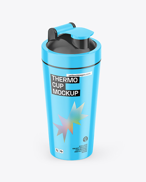 Glossy Thermo Cup Mockup