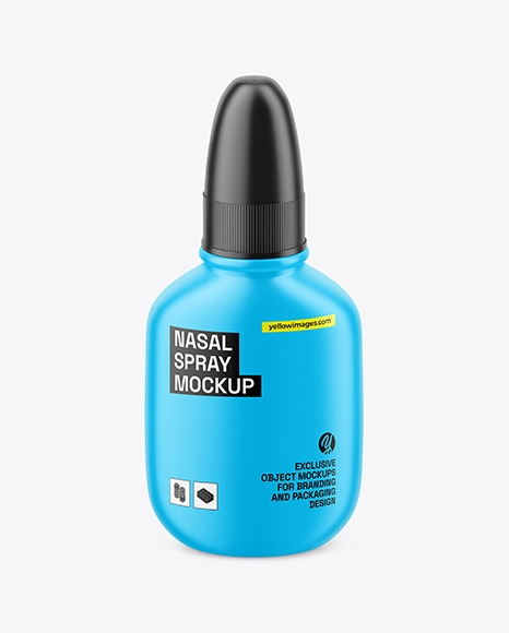 Matte Nasal Spray Bottle Mockup