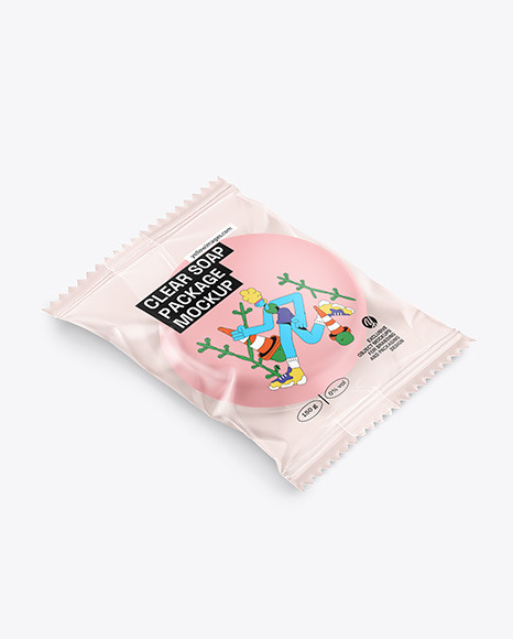 Clear Package with Soap Mockup
