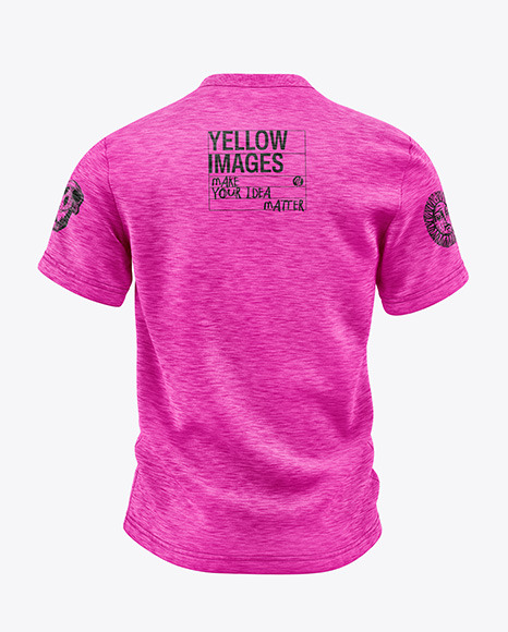 Melange T-Shirt Mockup - Back View