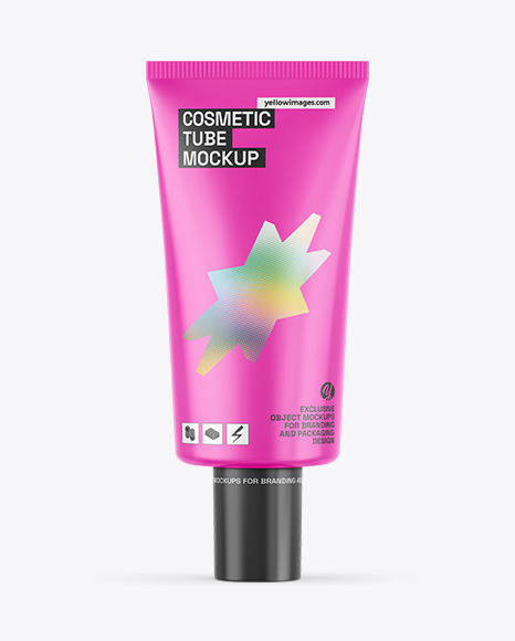 Glossy Cosmetic Tube Mockup