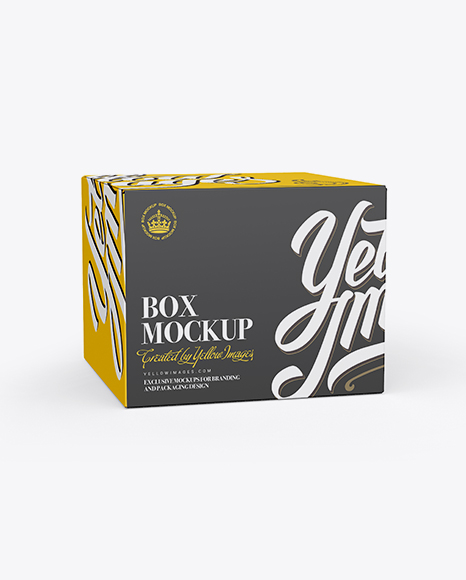 50ml Paper Box Mockup - 25° Angle Front View (Eye-Level Shot)