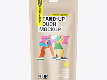 Paper Stand up Pouch Mockup