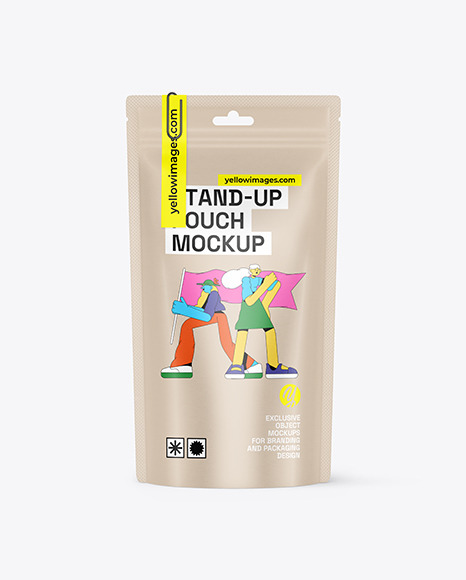 Paper Stand up Pouch Mockup