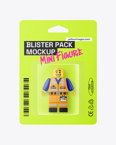 Toy Mini Figure Blister Package Mockup