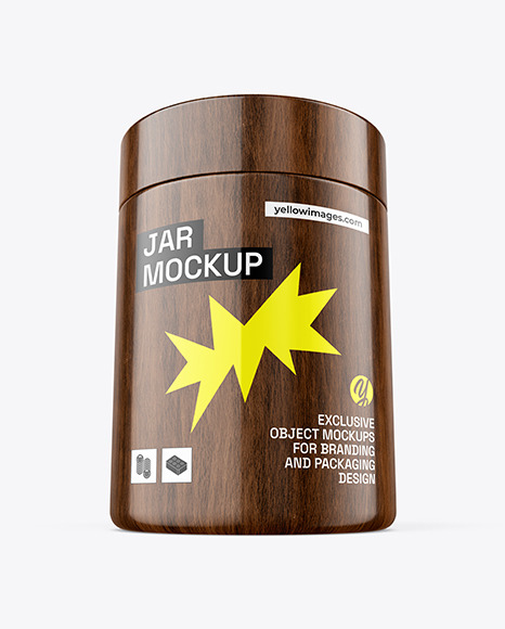 Dark Wood Jar Mockup