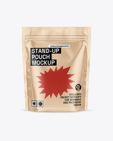 Kraft Stand Up Pouch Mockup