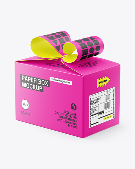 Paper Gift Box Mockup