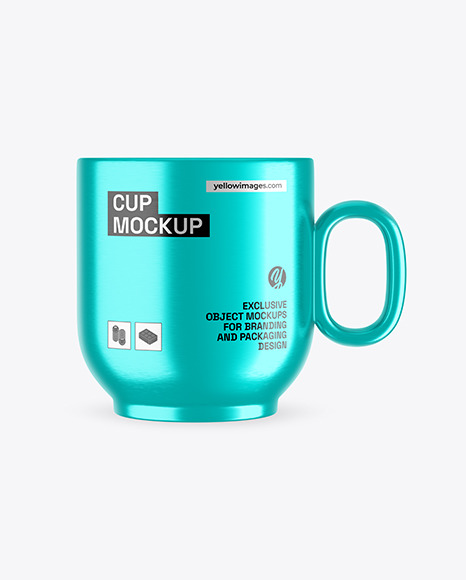Metallic Coffee Cup Mockup