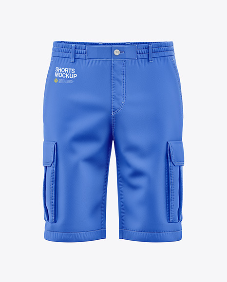 Cargo Shorts Mockup - Front View