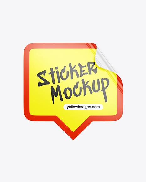 Glossy Location Sticker Mockup