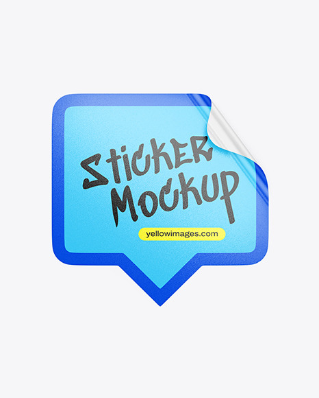 Texturated Location Sticker Mockup