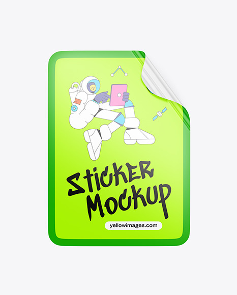 Glossy Sticker Mockup