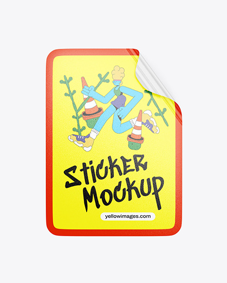 Texturated Sticker Mockup