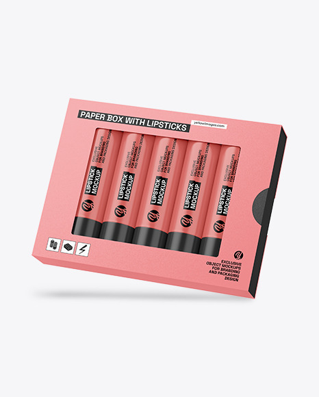 Lipstick Kit In a Box Mockup