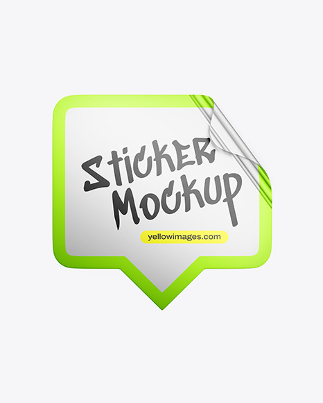 Metallic Location Sticker Mockup