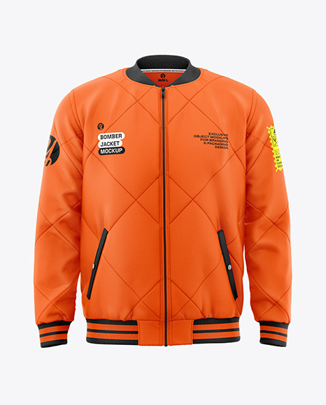 Men's Bomber Jacket Mockup - Front View