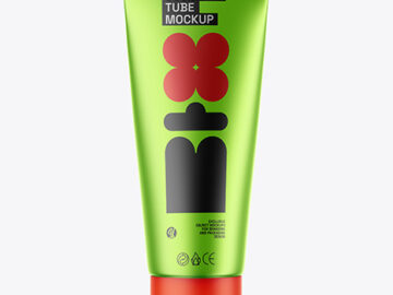 Metallic Cosmetic Tube Mockup