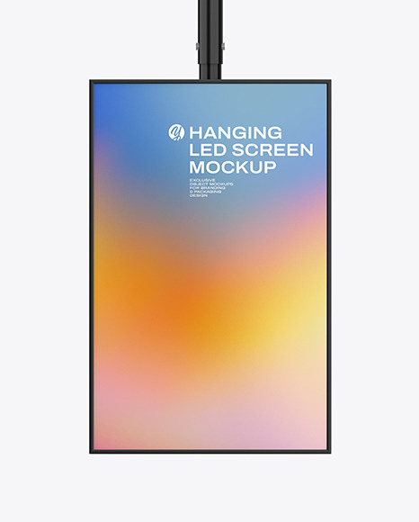 Hanging LED Screen Mockup