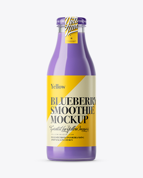 Blueberry Smoothie Bottle Mockup