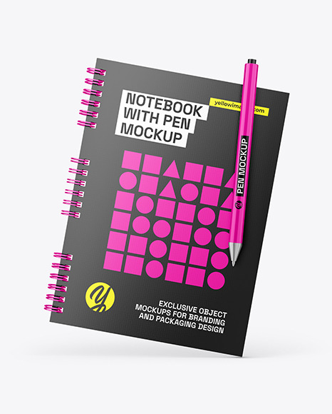 Notepad with Pen Mockup
