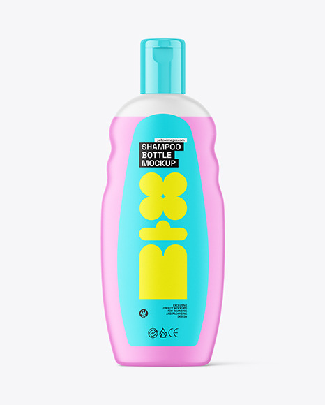 Semitransparent Shampoo Bottle Mockup
