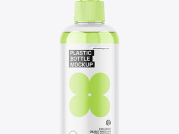 Clear Plastic Bottle w/ Pump Mockup