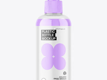 Clear Plastic Bottle w/ Pump Mockup