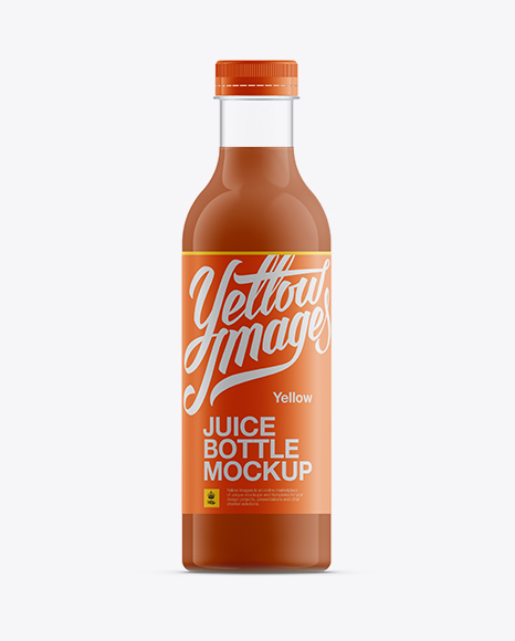 Clear Bottle For Juice Mockup