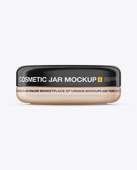 Cosmetic Jar Mockup - Front View / Top View
