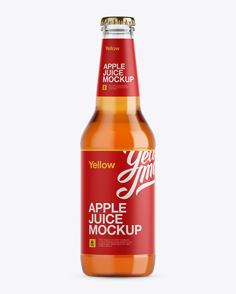 330ml Apple Juice Bottle Mockup