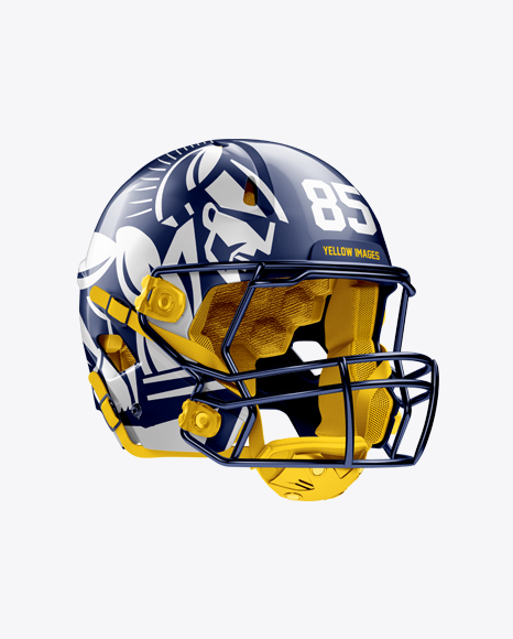 American Football Helmet Mockup - Halfside View
