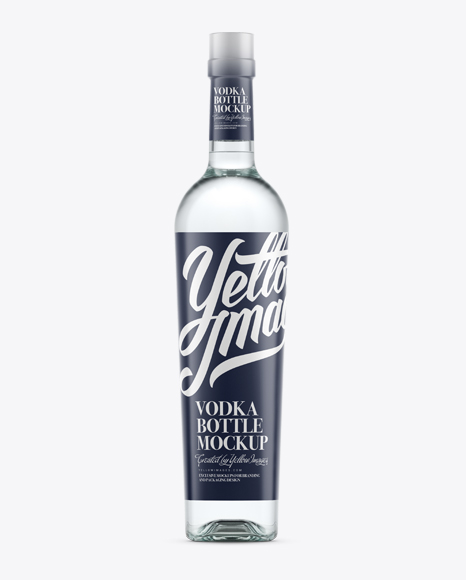 Glass Bottle for Vodka Mockup - Front View