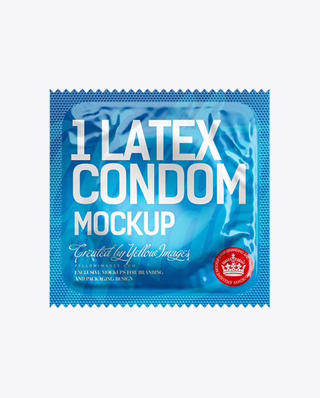 Square Condom Packaging Mockup