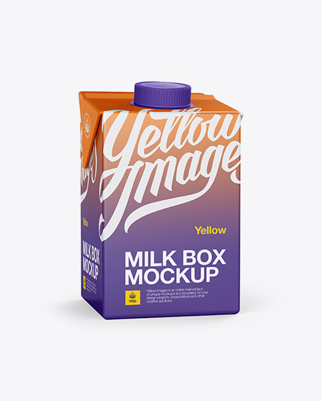 200ml Milk Carton Mockup