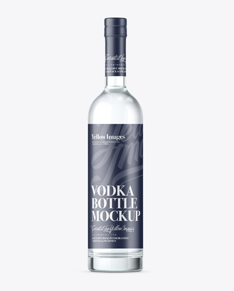 Vodka Bottle Mockup - Front View