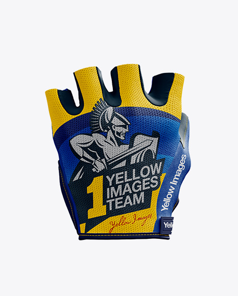 Cycling Glove Mockup - Front View and Backside View