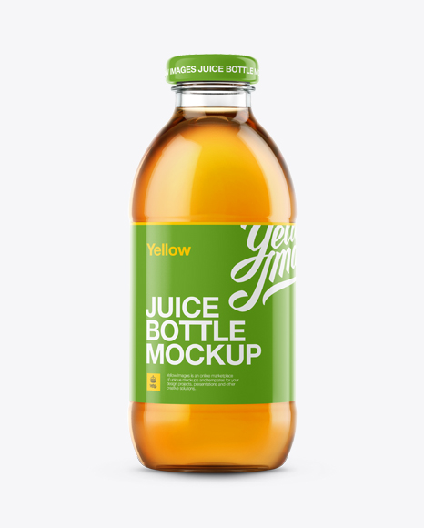 Apple Juice Glass Bottle Mockup