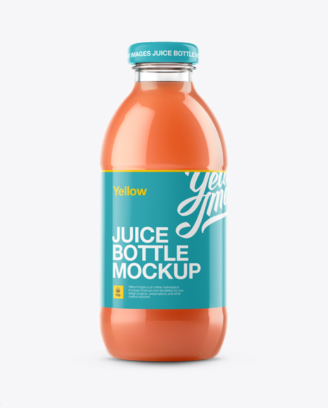 Grapefruit Juice Glass Bottle Mockup
