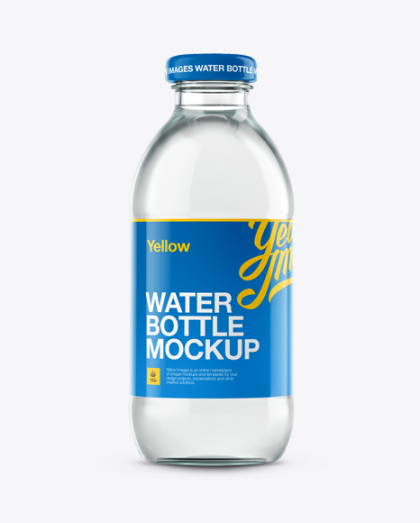 Glass Water Bottle Mockup