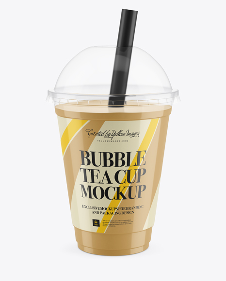 Bubble Tea Cup Mockup